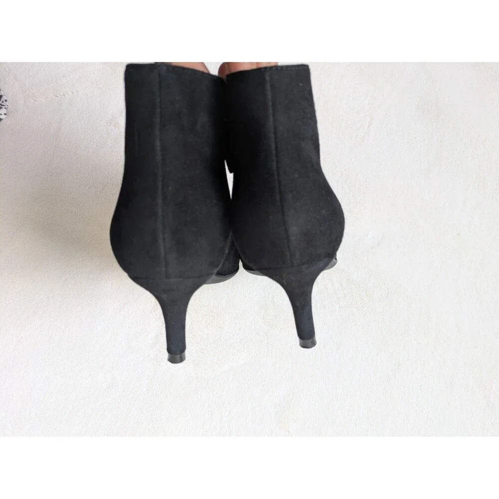 Aerosolese Epigram Black Suede Zip Ankle Bootie Women's US 5